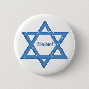 Shalom! 6 Cm Round Badge