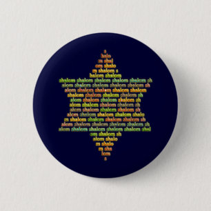 Shalom 6 Cm Round Badge