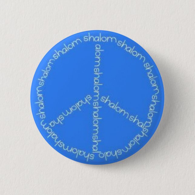 shalom 6 cm round badge (Front)