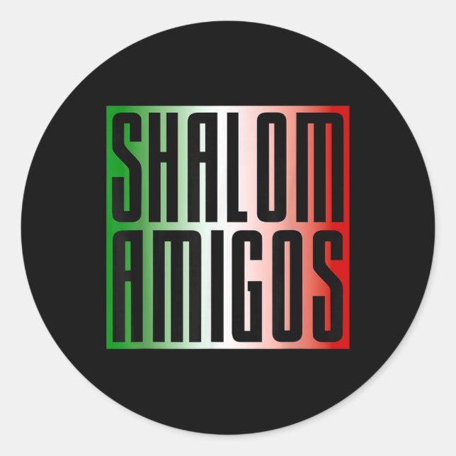 Shalom Amigos  Classic Round Sticker (Front)