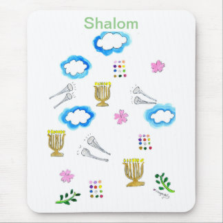 Shalom and Trumpets Mouse Pad! Pad
