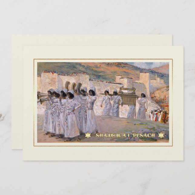 Shalom at Pesach. Fine Art Passover Greeting Card (Front/Back)