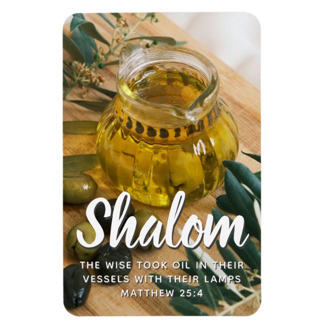 Shalom Bible Verse Flexible Photo Magnet (Vertical)