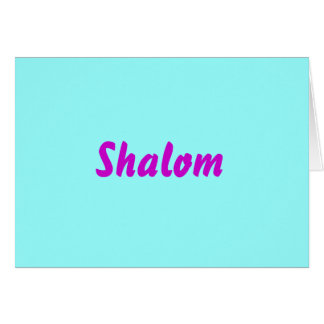 Shalom (blank inside)