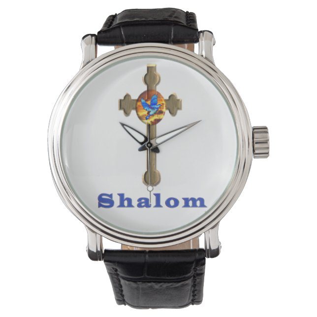 Shalom cross watch (Front)