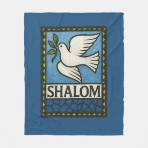 Shalom Dove Peace Earth Fleece Blanket
