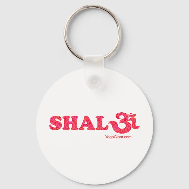 Shalom flowers key ring (Front)