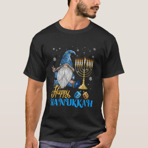 Shalom Gnome Happy Hanukkah Chanukah T-Shirt