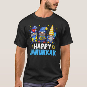 Shalom Gnome Happy Hanukkah Chanukkah Jewish Dreid T-Shirt