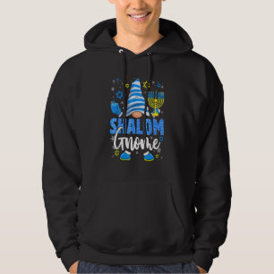 Shalom Gnome Menorah Dreidel Hanukkah Chanukah Jew Hoodie