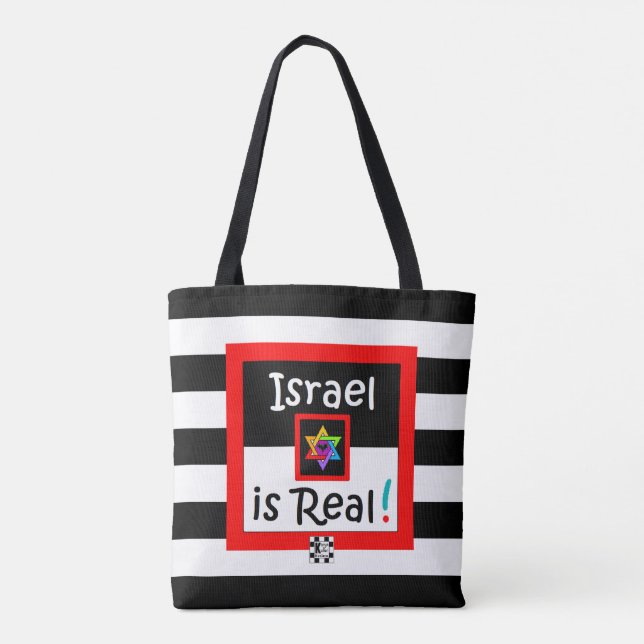 Shalom! / Israel Is Real! tote (Back)