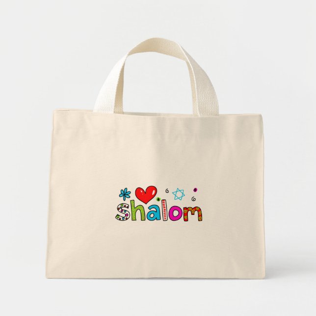 Shalom Mini Tote Bag (Front)