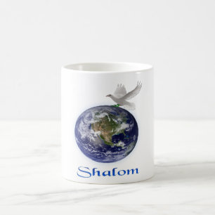 Shalom Peace Dove Coffee Mug
