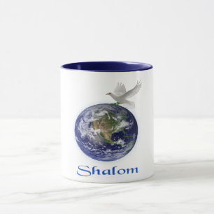 Shalom peace Dove Mug