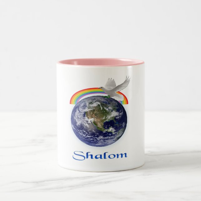 Shalom  Two-Tone coffee mug (Center)