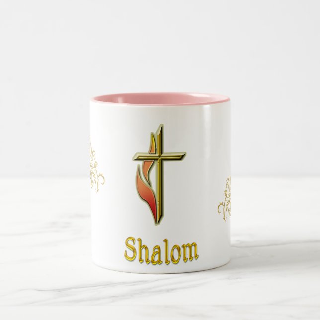 Shalom Two-Tone Coffee Mug (Center)