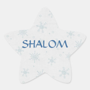 Shalom Wishes Hanukkah Star Sticker