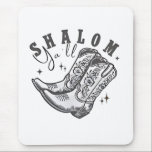 Shalom Y'all Cowboy Jewish Hanukkah West  Mouse Pad<br><div class="desc">Hanukkah humour,  Western cowboy theme,  Jewish holiday 2025,  menorah celebration,  funny Jewish phrase,  cowboy boot design,  southern Jewish pride,  Hanukkah with a twist,  cultural fusion,  festive spirit</div>