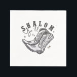 Shalom Y'all Cowboy Jewish Hanukkah West  Napkin<br><div class="desc">Hanukkah humour,  Western cowboy theme,  Jewish holiday 2025,  menorah celebration,  funny Jewish phrase,  cowboy boot design,  southern Jewish pride,  Hanukkah with a twist,  cultural fusion,  festive spirit</div>
