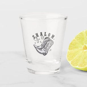 Shalom Y'all Cowboy Jewish Hanukkah West  Shot Glass