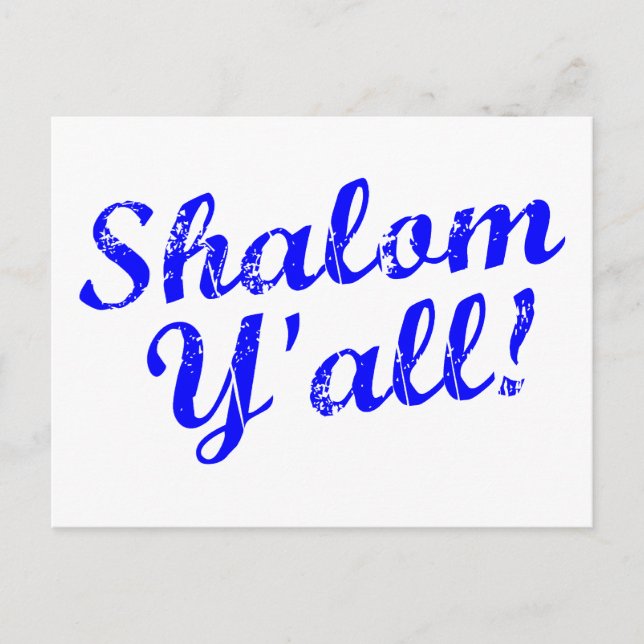 Shalom Y'all! Postcard (Front)