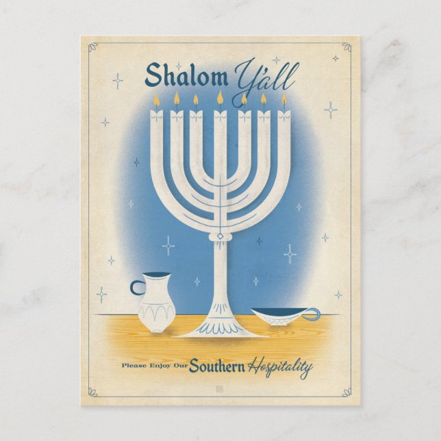 Shalom Y'all Postcard (Front)