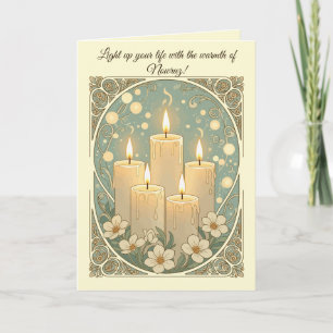Sham Candles Light and Happiness for Nowruz Card