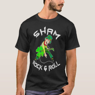 Sham Rock And Roll Shamrock Guitar Lover St Patric T-Shirt