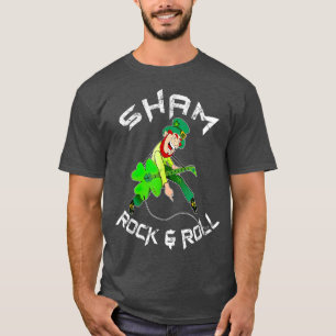 Sham Rock And Roll Shamrock Guitar Lover St Patric T-Shirt