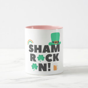 "SHAM ROCK N!" TWO TONE MUG. MUG