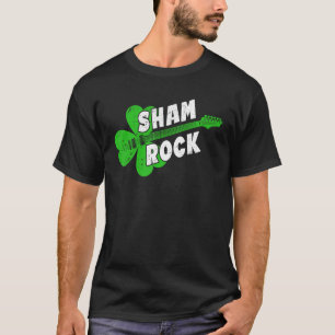Sham Rock Shamrock Guitar St Patricks Day T-Shirt