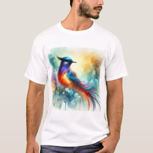 Shama Bird 010824AREF115 - Watercolor T-Shirt