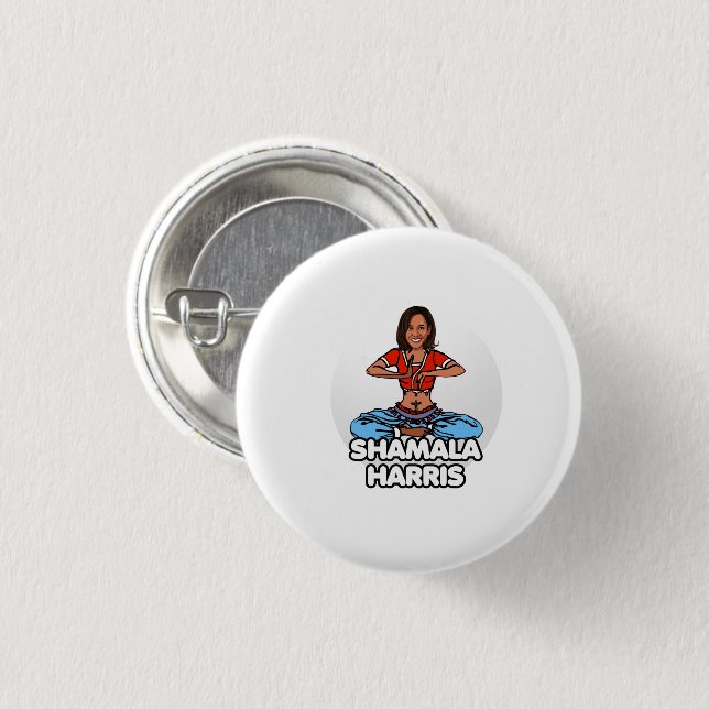 Shamala Harris 3 Cm Round Badge (Front & Back)