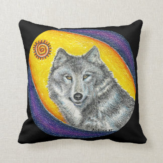Shaman Healing Wolf Cushion