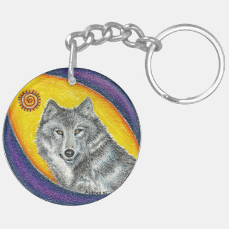 Shaman Healing Wolf Key Ring