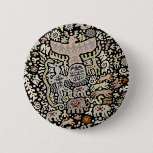 Shaman Peyote Ritual 6 Cm Round Badge