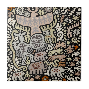 Shaman Peyote Ritual Ceramic Tile