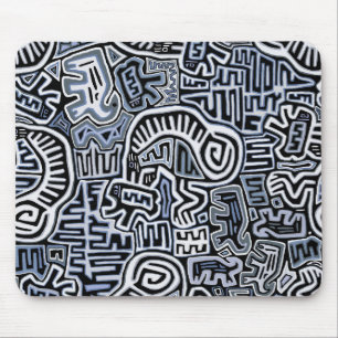 Shaman Peyote Ritual Mola Mouse Pad