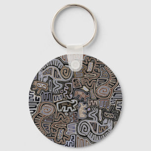 Shaman Peyote Serpent Ritual Spirits Key Ring