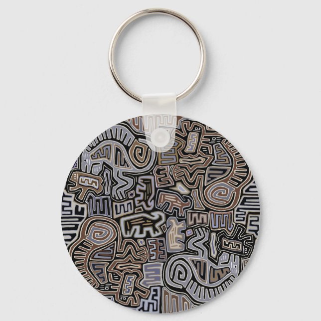 Shaman Peyote Serpent Ritual Spirits Key Ring (Front)