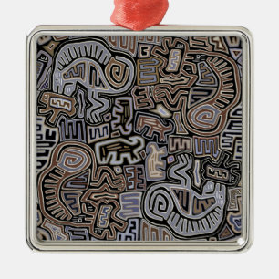 Shaman Peyote Serpent Ritual Spirits Metal Ornament