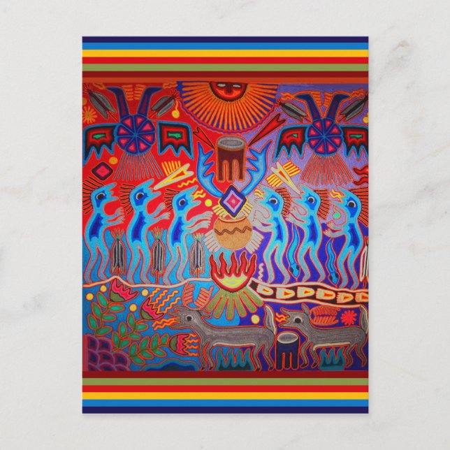 Shaman Ritual Huichol Postcard (Front)
