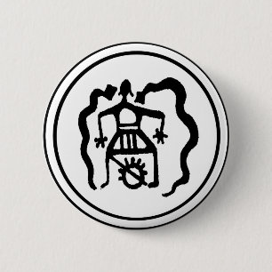 Shaman & the Ancestral Spirit Guides 6 Cm Round Badge