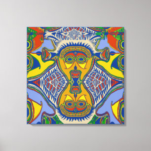 Shaman Tribal Mask Canvas Print