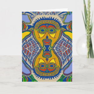 Shaman Tribal Mask Card