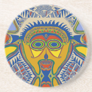Shaman Tribal Mask Coaster