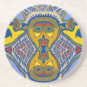 Shaman Tribal Mask Coaster