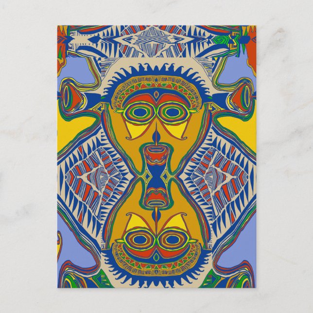 Shaman Tribal Mask Postcard (Front)