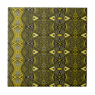 Shaman Tribal Shield Ceramic Tile