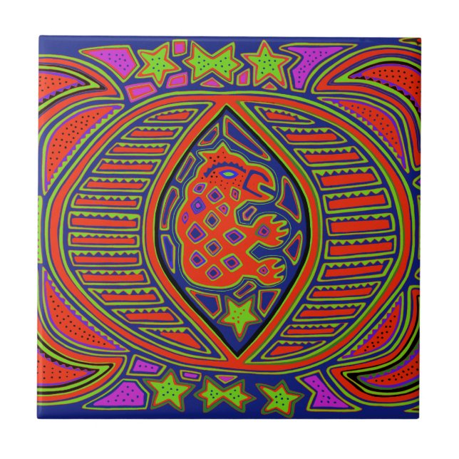 Shaman Turtle Spirit Ceramic Tile (Front)